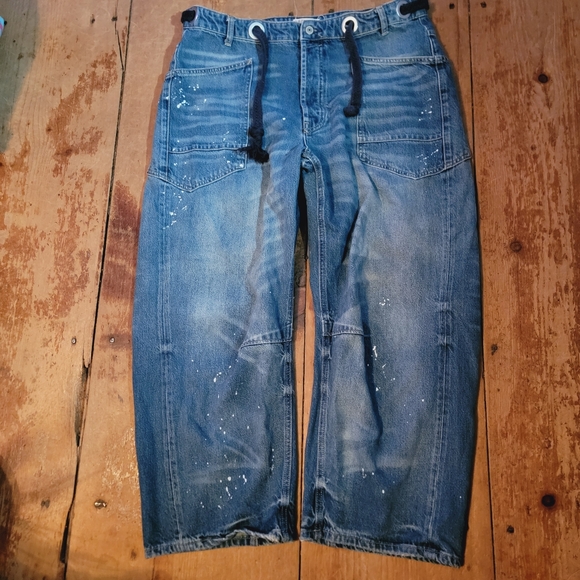 We The Free People Moxie Barrel Jeans Sz 32 - Picture 7 of 16